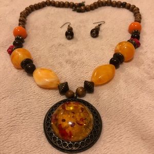 Necklace with earings